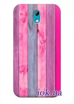 Чехол для HTC Desire 526G Dual - Розовый забор