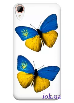 Чехол для HTC Desire 828 - Украинские бабочки