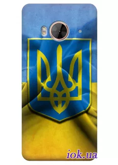 Чехол для HTC One Me - Флаг и Греб Украины
