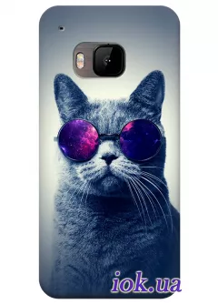Чехол для HTC One M9s - Кот в очках