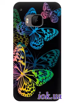 Чехол для HTC One M9s - Бабочки