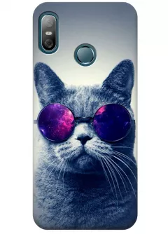 Чехол для HTC U12 Life - Кот в очках 