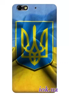 Чехол для Huawei Honor 4c - Флаг и Герб Украины