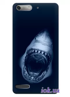 Темный чехол для Huawei Ascend G6 с акулой