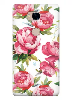 Чехол для Huawei GR5 - Розовые пионы