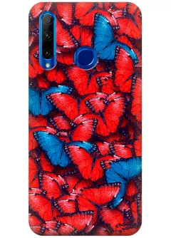 Чехол для Huawei Honor 20 Lite - Красные бабочки