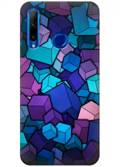 Чехол для Huawei Honor 20 Lite - Синие кубы