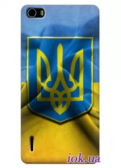 Чехол для Huawei Honor 6 - Флаг и Герб Украины