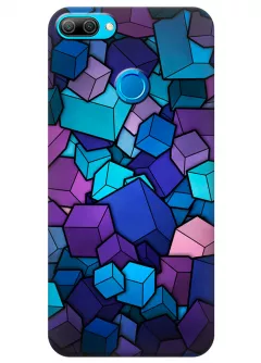 Чехол для Huawei Honor 9i - Синие кубы