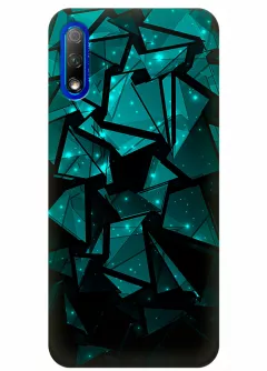 Чехол для Huawei Honor 9X - Зелёная геометрия