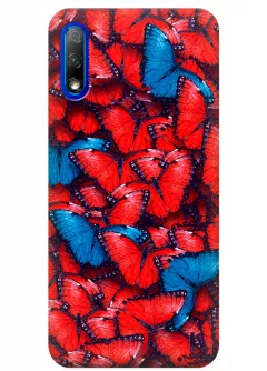 Чехол для Huawei Honor 9X - Красные бабочки