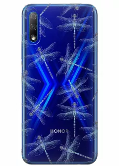 Чехол для Huawei Honor 9X Pro - Голубые стрекозы