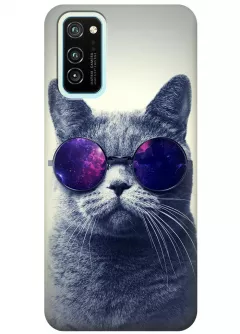 Чехол для Huawei Honor V30 - Кот в очках