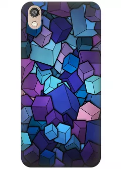 Чехол для Huawei Honor 8S - Синие кубы
