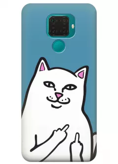Чехол для Huawei Mate 30 Lite - Кот с факами