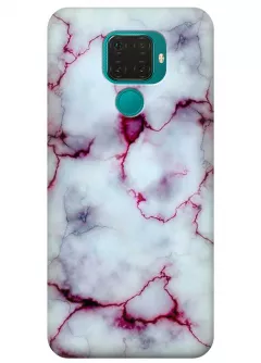 Чехол для Huawei Mate 30 Lite - Розовый мрамор