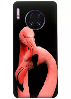 Чехол для Huawei Mate 30 Pro - Пара фламинго