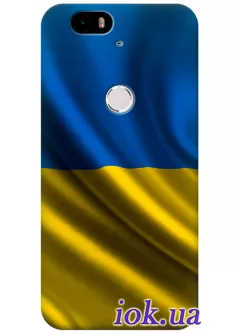 Чехол для Huawei Nexus 6P - Флаг Украины на ветру