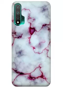 Чехол для Huawei Nova 5 Pro - Розовый мрамор