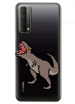 Чехол для Huawei P Smart 2021 - Пиксельный динозавр
