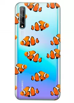 Прозрачный чехол для Huawei P Smart S - Рыбки