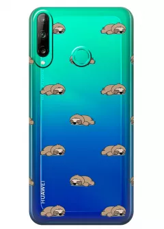Прозрачный чехол Huawei P40 Lite E - Спящие ленивцы