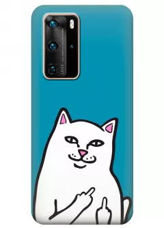 Чехол для Huawei P40 Pro - Кот с факами