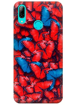 Чехол для Huawei P Smart 2019 - Красные бабочки