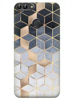 Чехол для Huawei P Smart - Тёмная геометрия