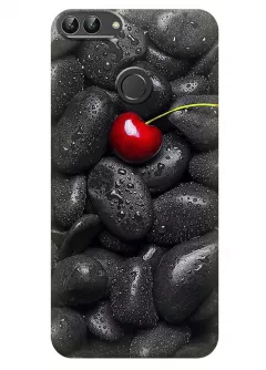 Чехол для Huawei P Smart - Вишня на камнях