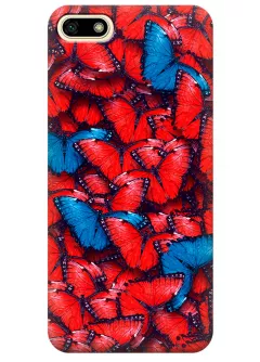 Чехол для Huawei Honor 7A - Красные бабочки
