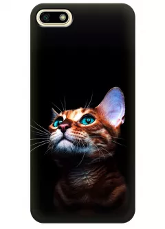 Чехол для Huawei Honor 7A - Зеленоглазый котик