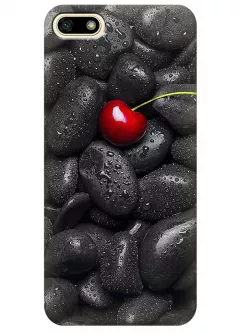 Чехол для Huawei Honor 7A - Вишня на камнях