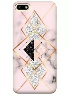 Чехол для Huawei Y5 Lite 2018 - Мраморная геометрия