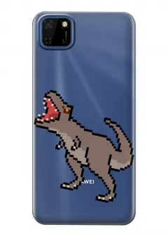 Чехол прозрачный для Huawei Y5p - Пиксельный динозавр