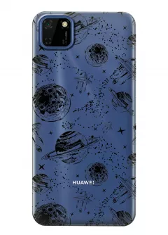 Чехол прозрачный для Huawei Y5p - Планеты