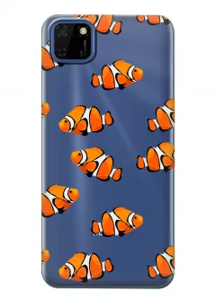 Чехол прозрачный для Huawei Y5p - Рыбки