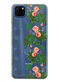 Чехол прозрачный для Huawei Y5p - Тропические листья
