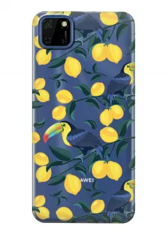 Чехол прозрачный для Huawei Y5p - Туканы и лимоны