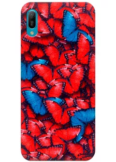 Чехол для Huawei Y6 2019 - Красные бабочки
