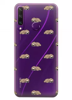 Чехол прозрачный для Huawei Y6p - Спящие ленивцы