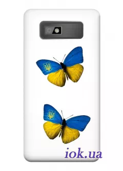 Чехол для HTC Desire 600 - Украинские бабочки 