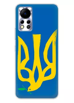 Чехол на Infinix Hot 11s NFC с сильным и добрым гербом Украины в виде ласточки