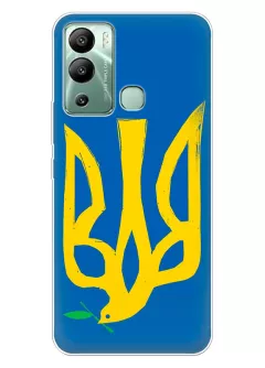 Чехол на Infinix Hot 12i (X665) с сильным и добрым гербом Украины в виде ласточки