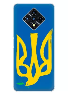 Чехол на Infinix Zero 8i с сильным и добрым гербом Украины в виде ласточки