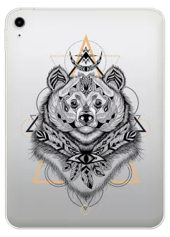 Чехол для iPad Pro 10.5 с прозрачным рисунком из силикона - Медведь индеец