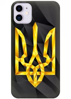 Чехол на iPhone 11 с геометрическим гербом Украины