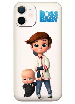 iPhone 12 Mini чехол силиконовый прозрачный - Baby Boss Босс-молокосос лого малыш Бэби Босс и Тим Темплтон прозрачный чехол