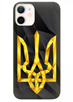 Чехол на iPhone 12 Mini с геометрическим гербом Украины
