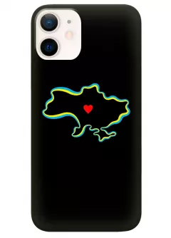 Чехол на iPhone 12 Mini для патриотов Украины - Love Ukraine